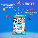 Welch’s Fruit Snacks, Mixed Fruit, Gluten Free, Bulk Pack, 0.9 oz Individual Single Serve Bags
